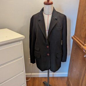 Vintage Irene Van Ryb Womens Cashmere Blend Blazer Jacket Black U.S. Small /38